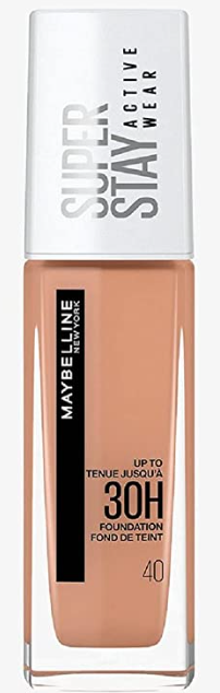 Maybelline New York Superstay Active Wear Full Coverage 30 Hour Long-Lasting Liquid Foundation 40 Fawn