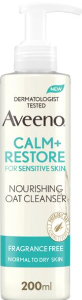 Aveeno Face Calm Restore Nourishing Oat Cleanser 200Ml - (Free 97ML Aveeno OatMilkConditioner)