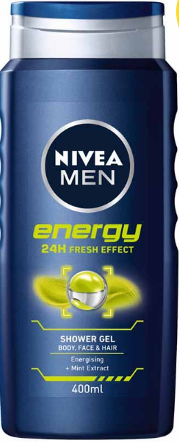 Nivea Men Energy Mint Extract 3 in 1 Shower Gel 400ml