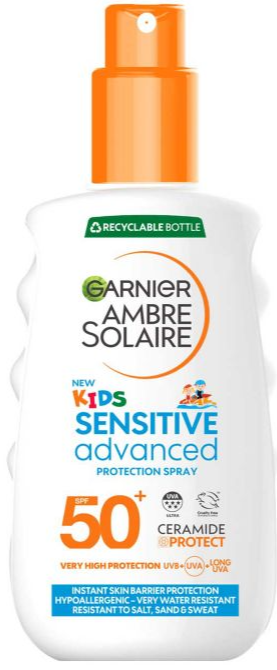 Garnier Ambre Solaire SPF 50+ Kids Sensitive Advanced Sun Spray 150ml