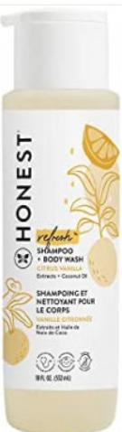 The Honest Company Refresh Shampoo + Body Wash, Citrus Vanilla - 18 Fl Oz - 295ml