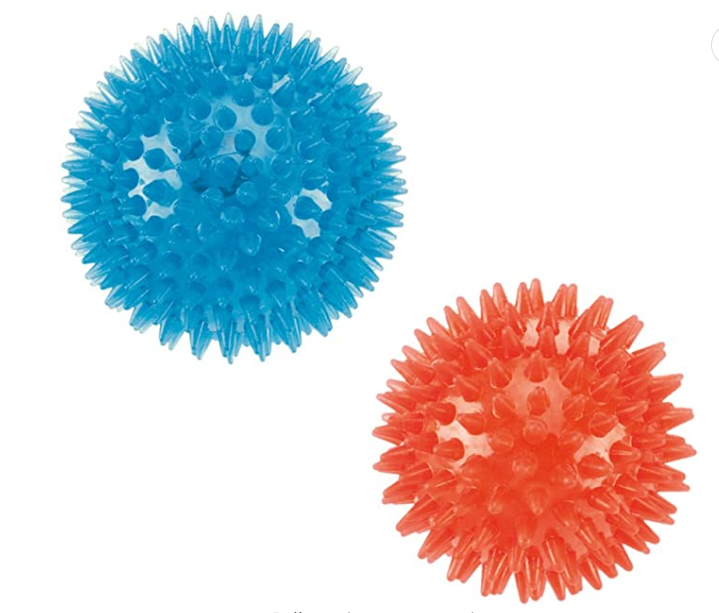 1 x Gor Pets Flex Squeaky Ball Toy for Dogs 9 cm, Red OR Blue