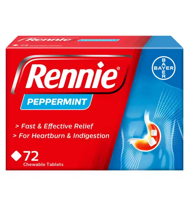 Rennie Peppermint 72 Tablets - Exp 12/23
